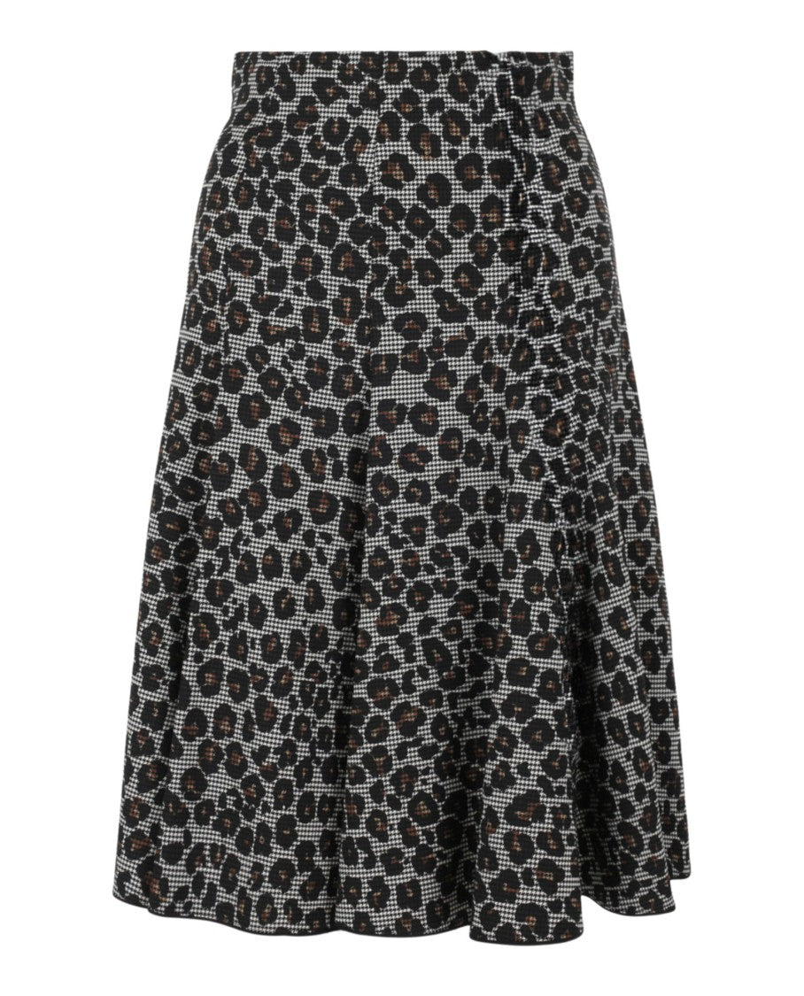 Versace Mixed Print A-Line Skirt