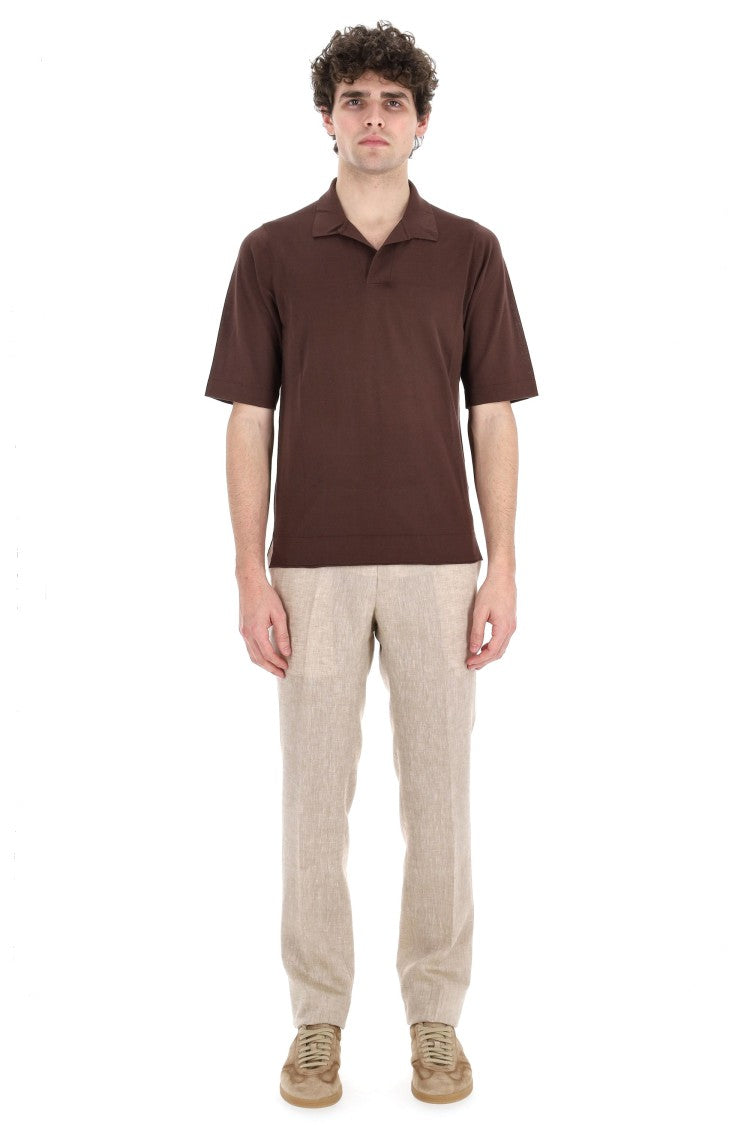 Ballantyne Fine Cotton Open Collar Polo