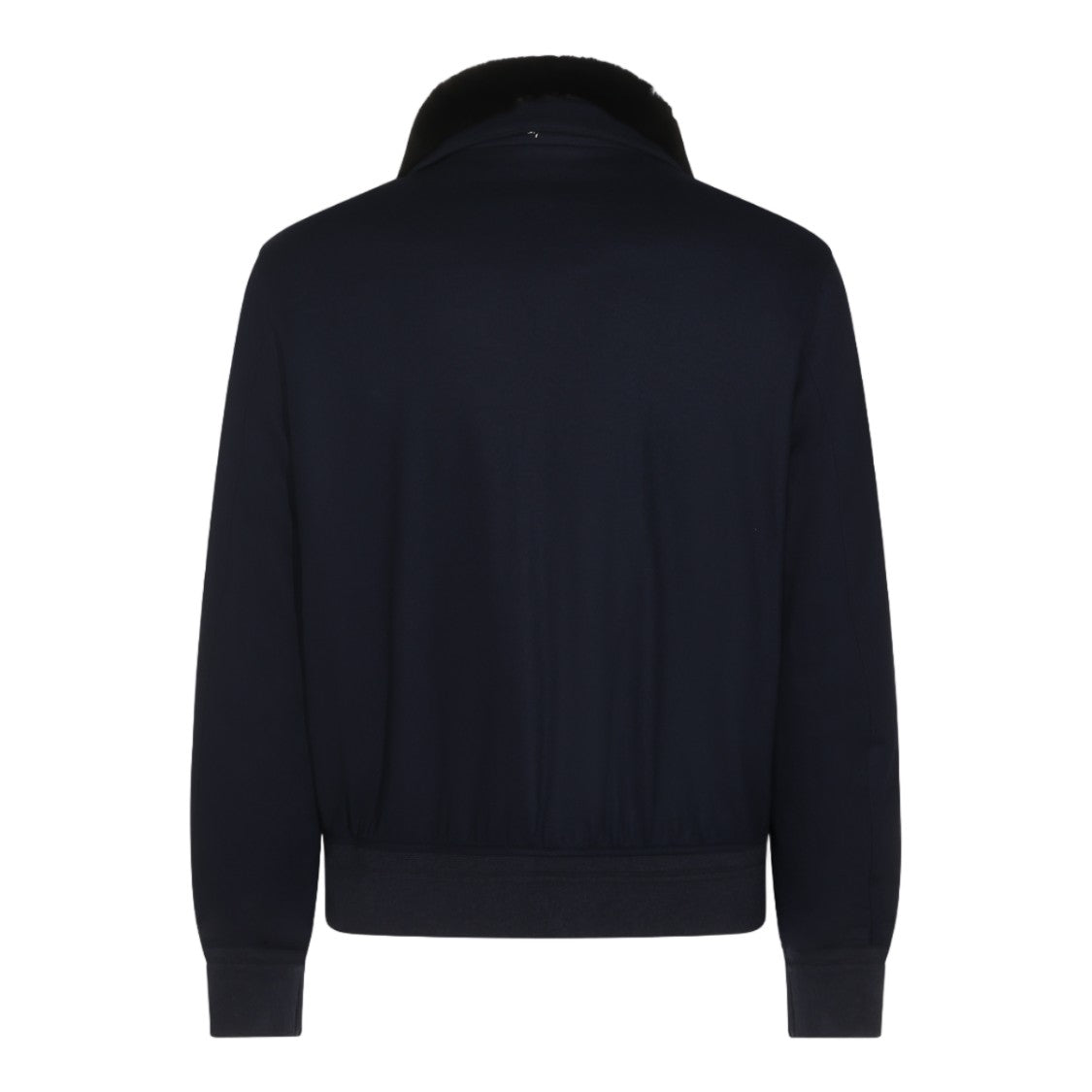Montecore Minimalist Black Plush Collar Casual Jacket