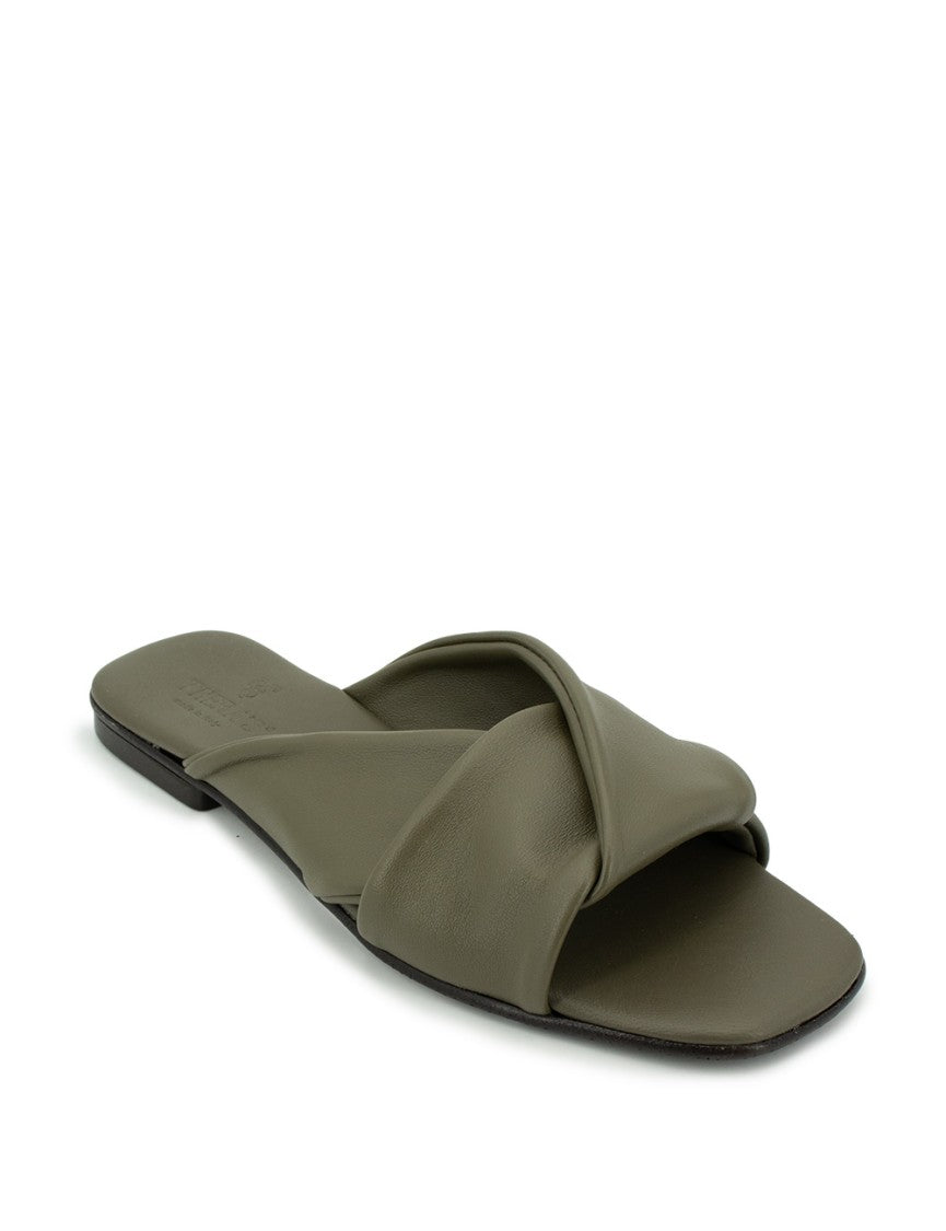 Thera's Braided Back Strap Leather Sandals