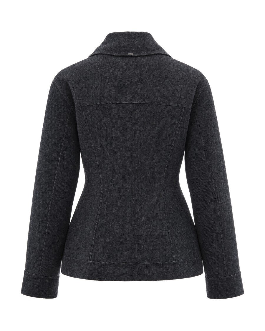 Sportmax Black Calcio Diagonal Wool Jacket