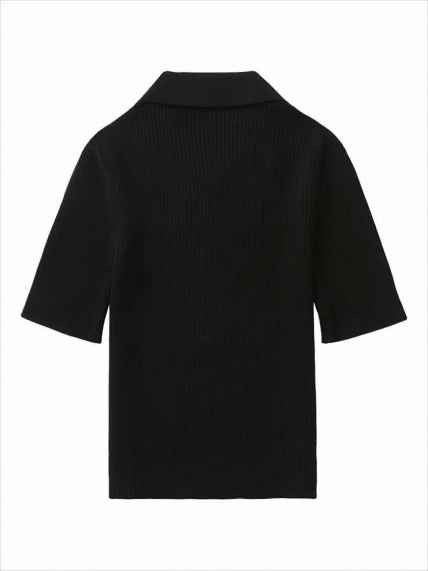 A.P.C. Fitted Ribbed Knit Sweater
