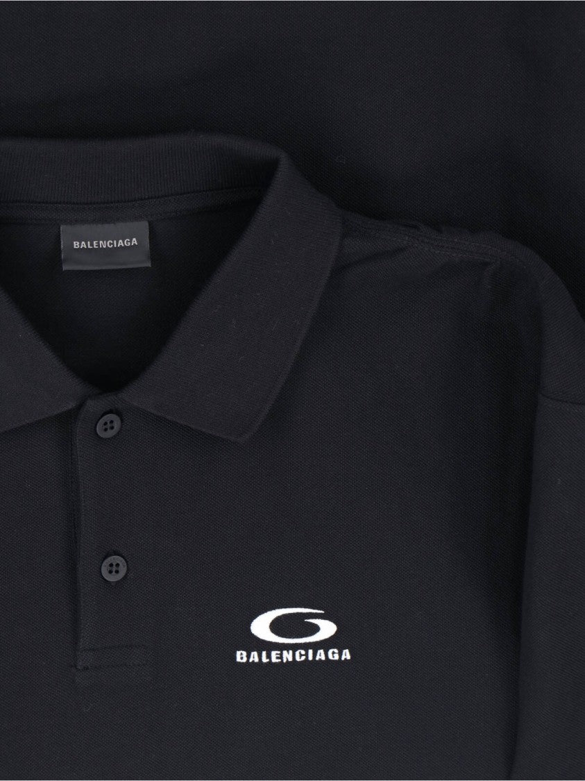 Balenciaga "Laurel" Polo – Black