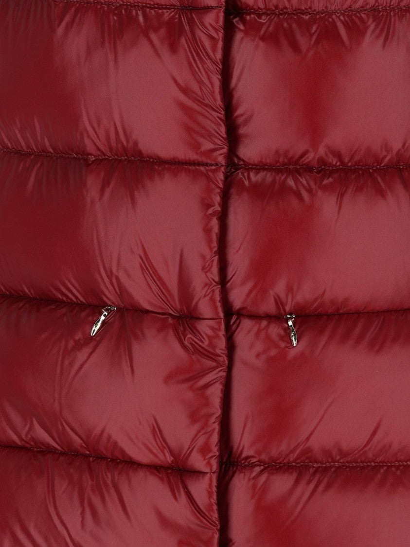 Herno Structured Bordeaux Polyamide Coat
