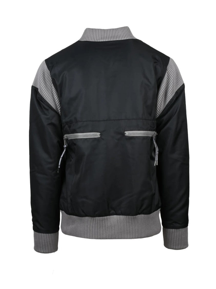Vivienne Westwood Stripped Cyclist Bomber Coat With Contrasting Lining And Ribbed Details