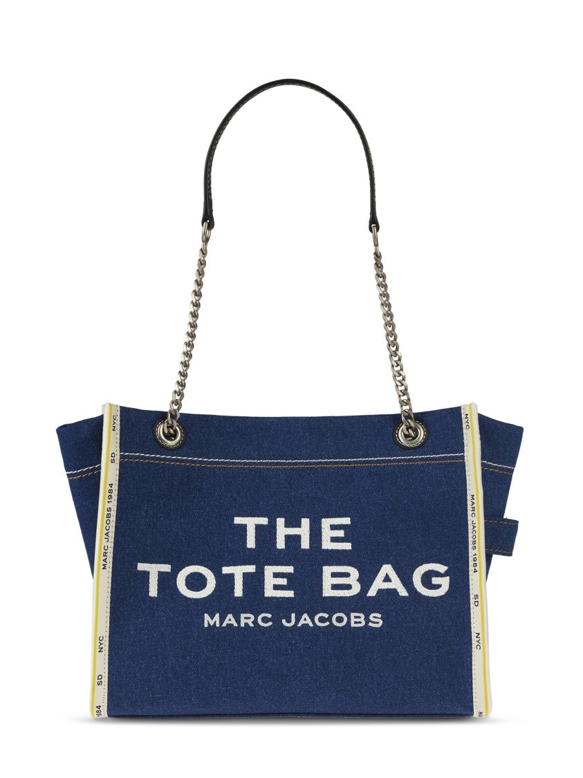 Marc Jacobs Medium Denim Tote With Chain Straps