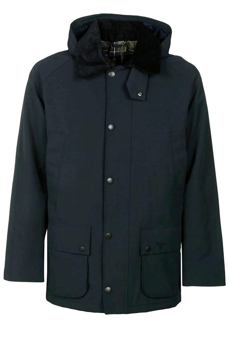 Barbour Winter Ashby Jacket With Classic Corduroy Collar And Hood