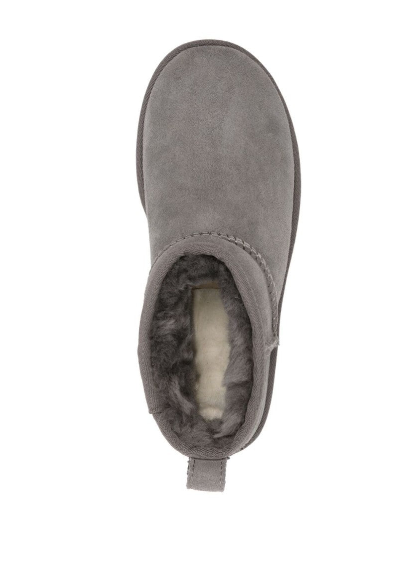 Ugg Soft Grey Calf Suede Ankle Boots