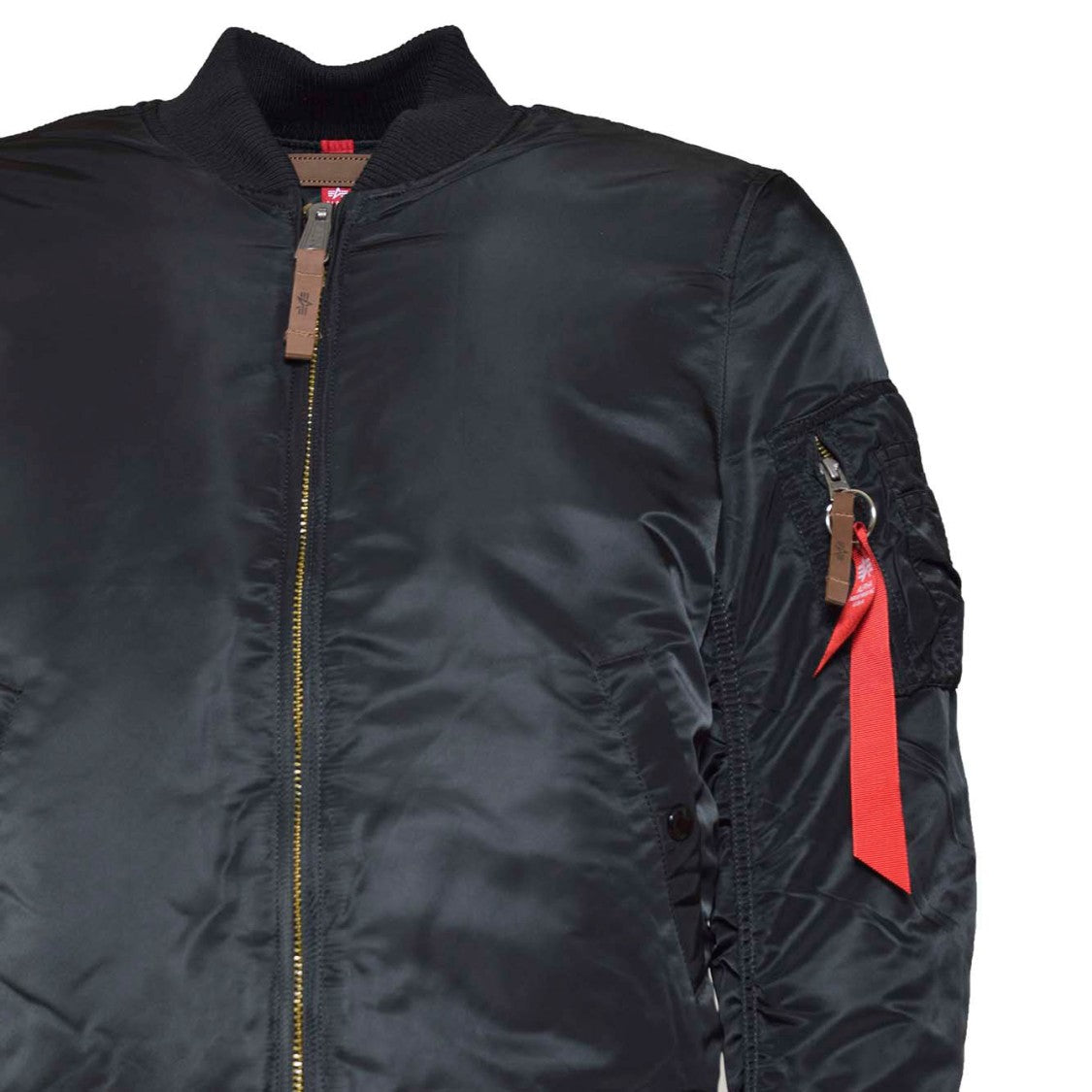 Alpha Industries Ma-1 Vf Short Padded Bomber Jacket In Black