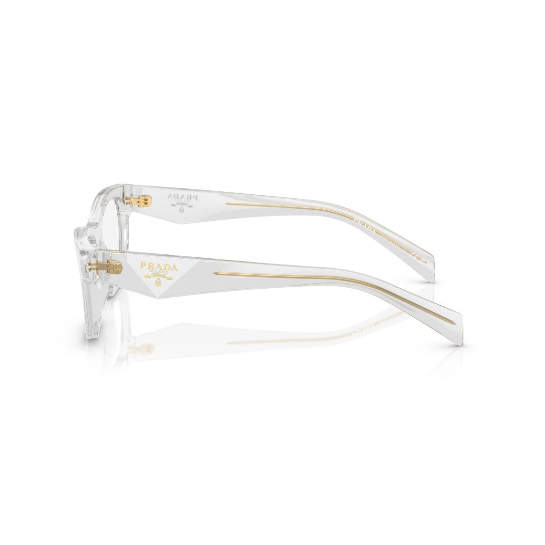 Prada 0Pr B01v Bold Square Transparent Acetate Sunglasses