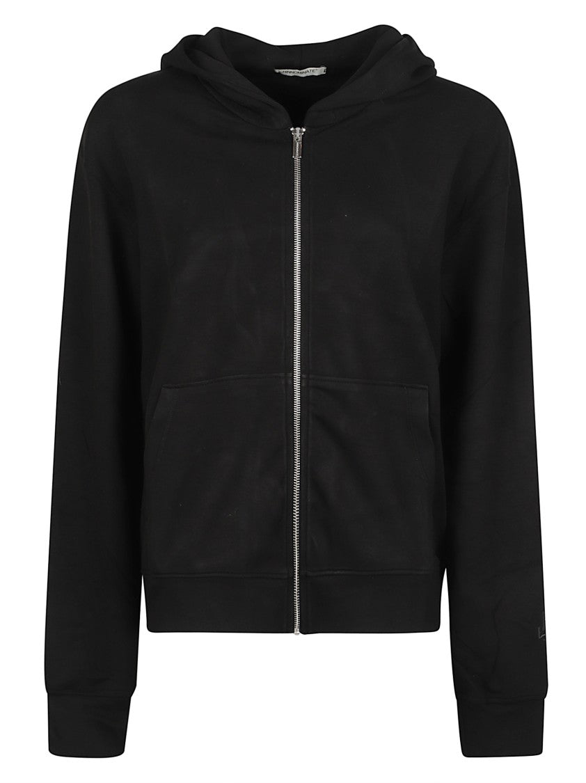 Hinnominate Hoodie Full Zip Viscose-Blend Sweatshirt