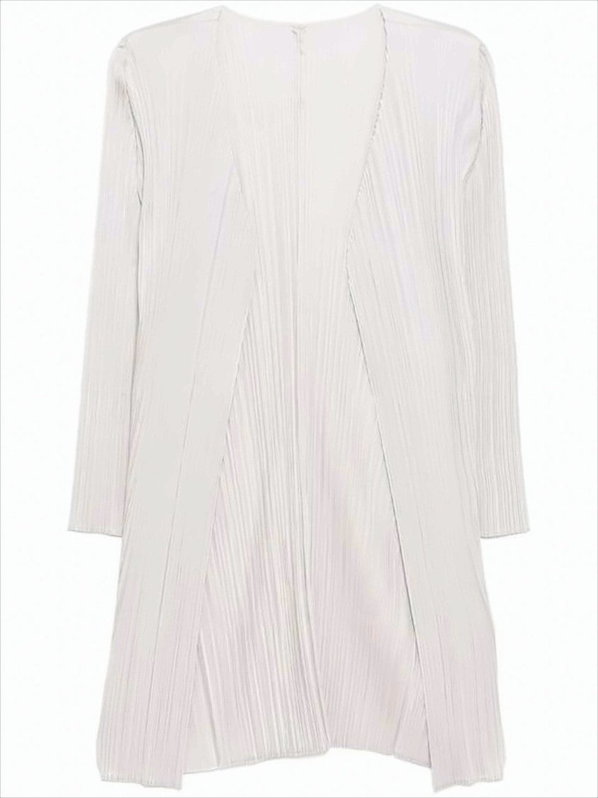 Pleats Please Lightweight Pleated Cardigan With Relaxed Open Front