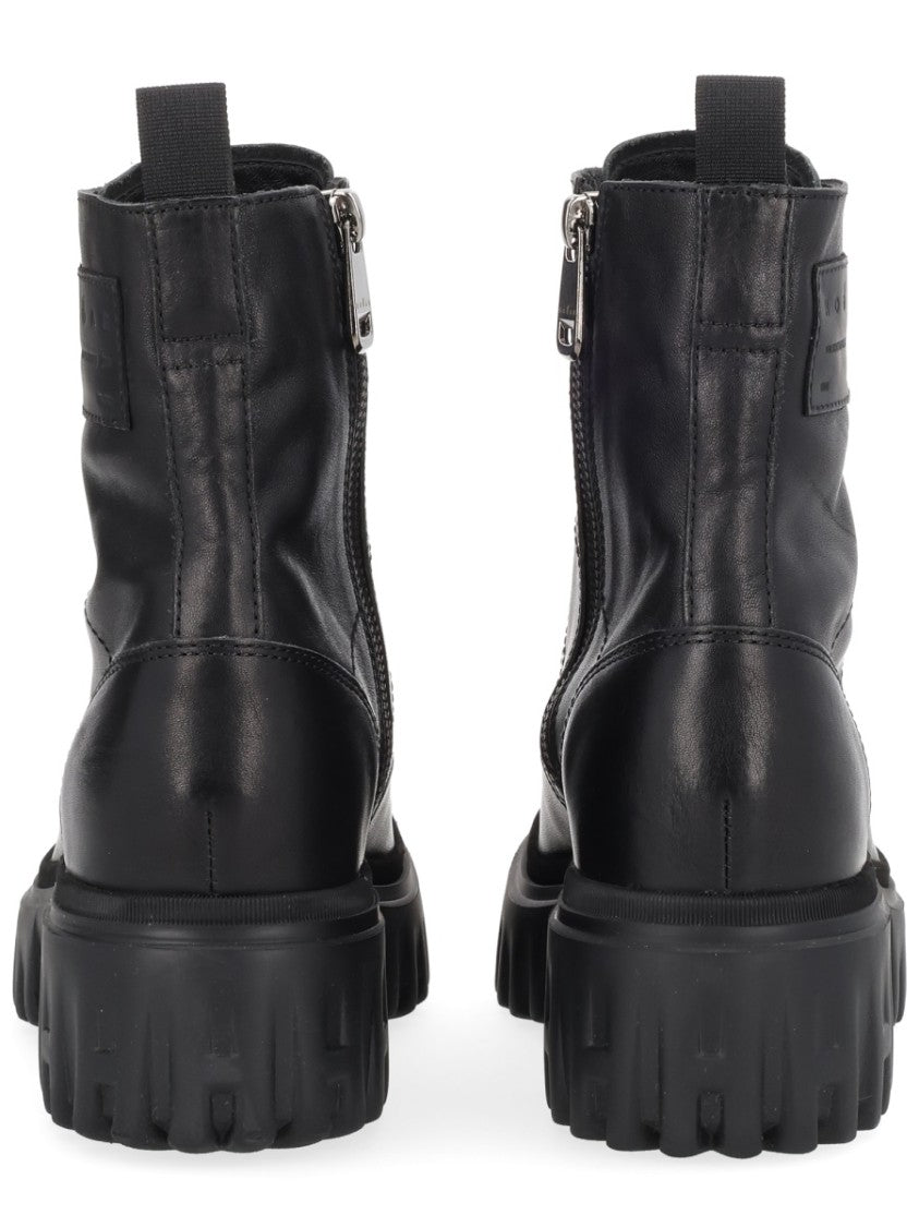Hogan Black H700 Calf Leather Boots