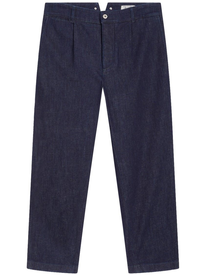 Pence Blue Liam Straight Leg Tailored Pants