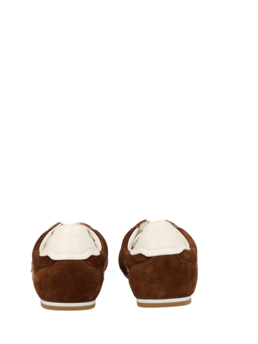 Bottega Veneta Brown Rich Suede Low-Top Sneakers