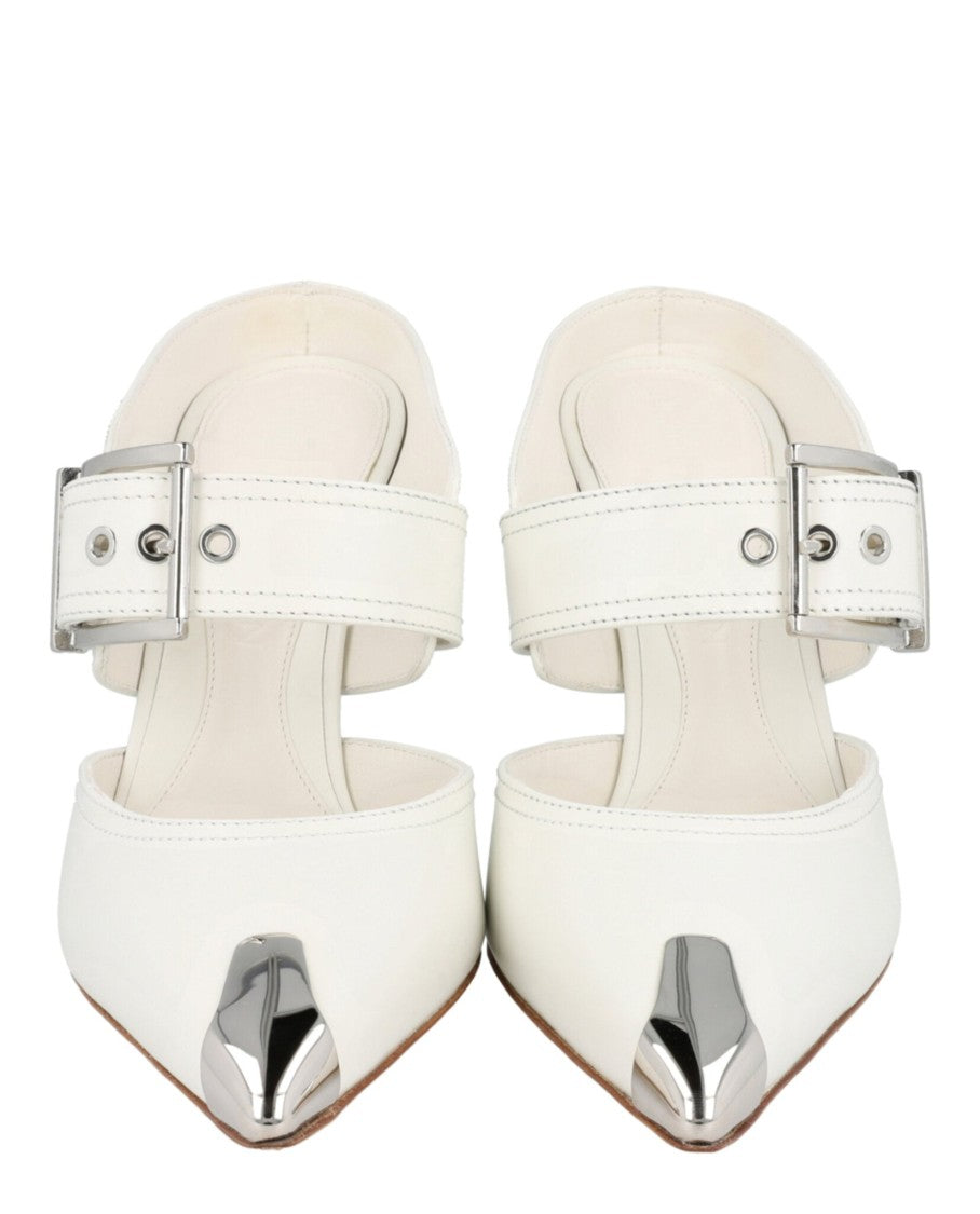Alexander Mcqueen Buckle Leather Mules