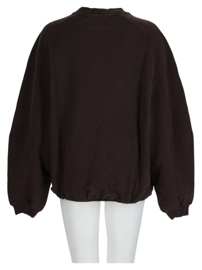 Jacquemus Brown Relaxed Fit Cropped Cotton Sweatshirt
