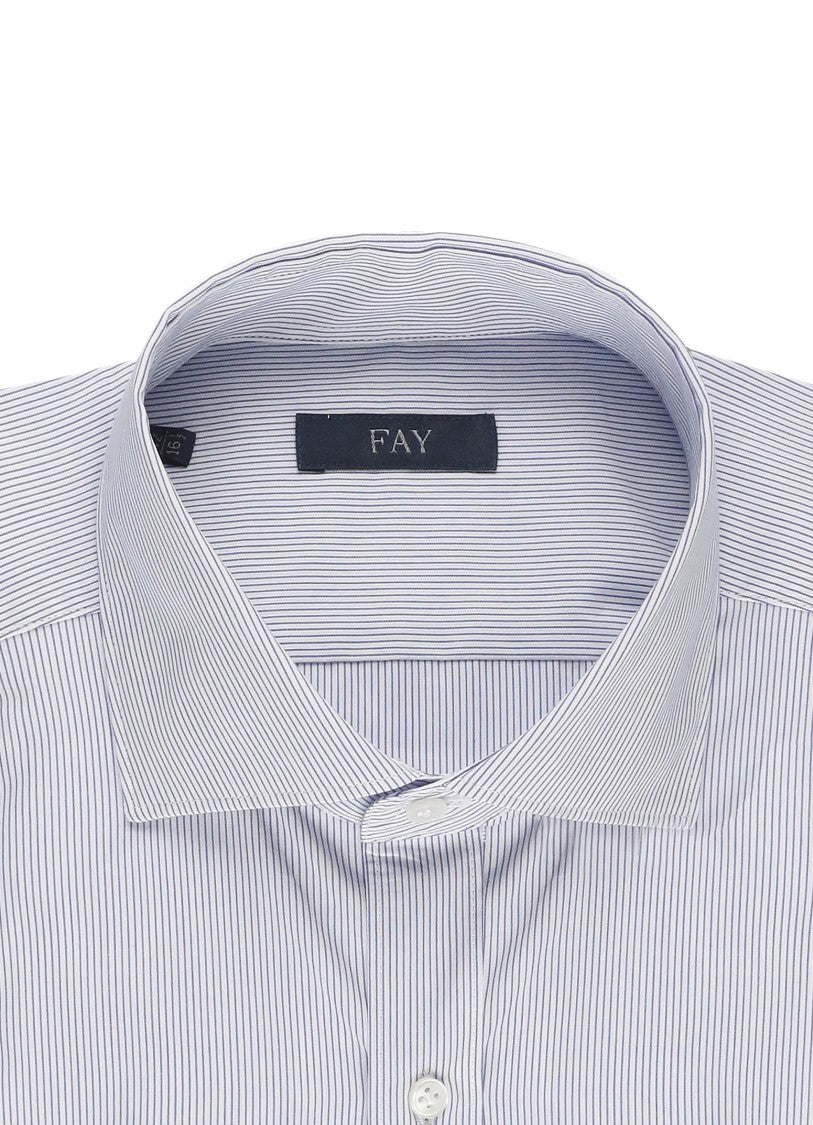 Fay Blue Striped Cotton Shirt