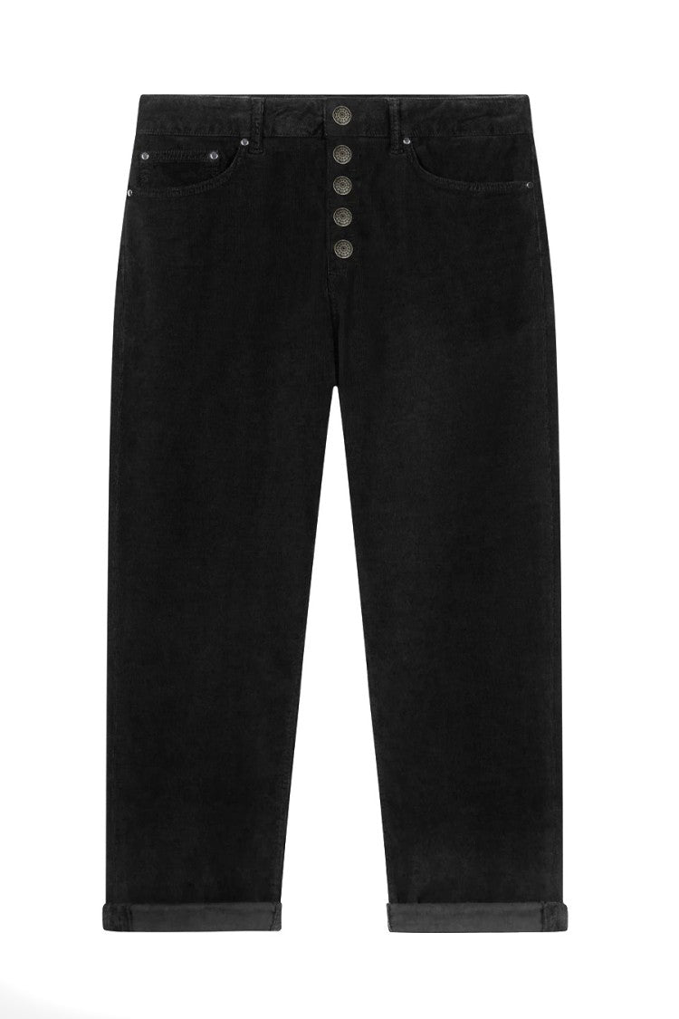 Dondup Cotton-Lyocell Blend Cropped Pants