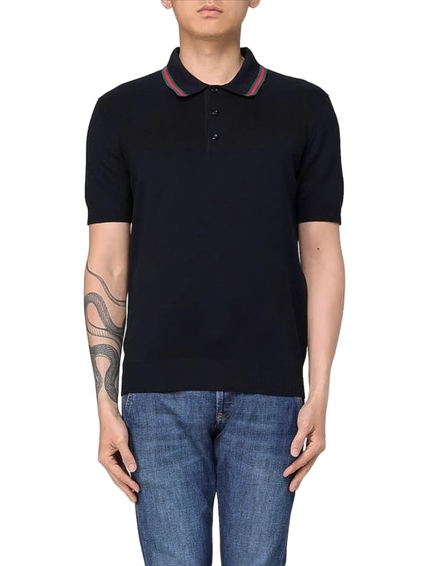 Gucci Short-Sleeved Polo Shirt With Iconic Stripe Detailing