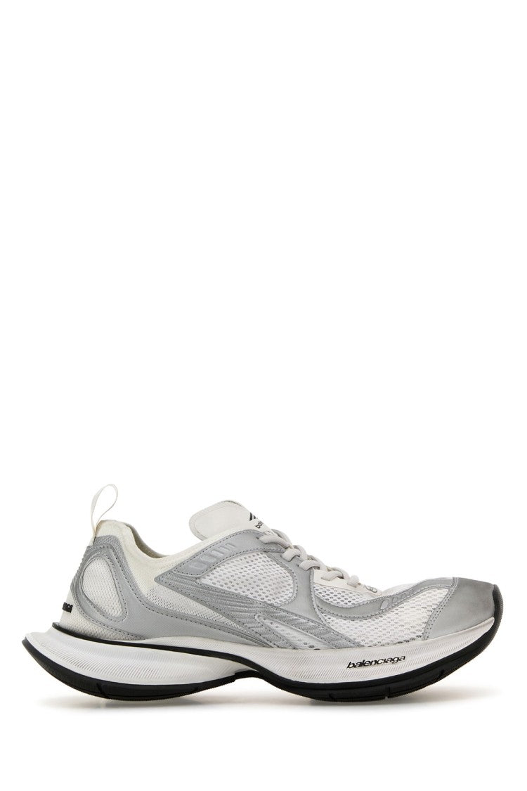 Balenciaga White Mesh And Rubber Circuit Sneakers