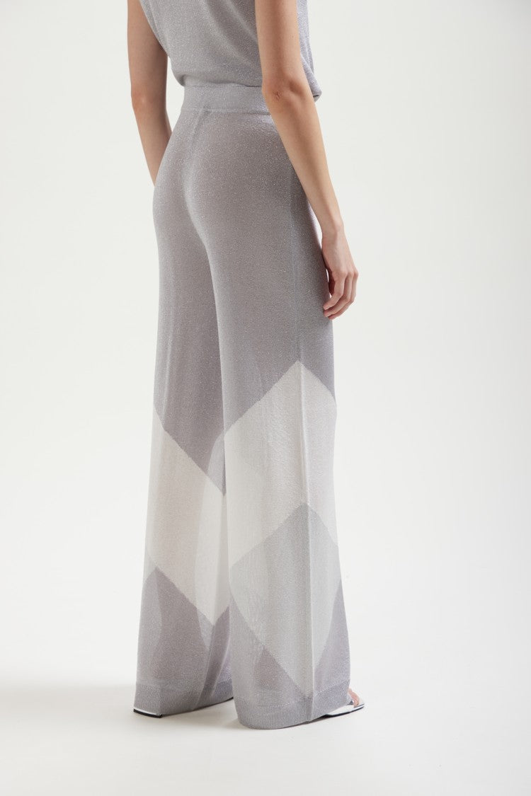 Kangra Wide-Leg Pants With Chevron Pattern