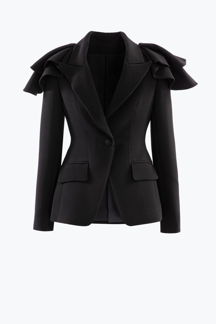 Saiid Kobeisy Ruffled Tailored Jacket
