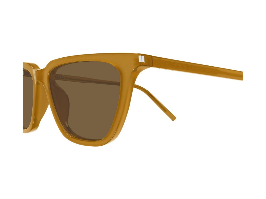 Saint Laurent Sl 889 Sulpice Thin Angular Amber Sunglasses
