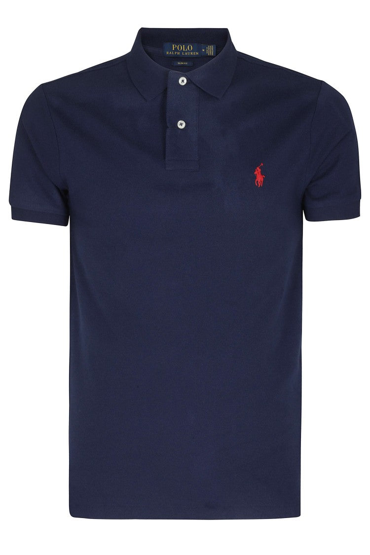 Polo Ralph Lauren Navy Slim Fit Short Sleeve Embroidered Logo Cotton Polo Shirt