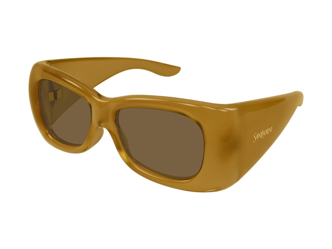 Saint Laurent Amber Sl 901 Howl Glossy Oversized Square Sunglasses