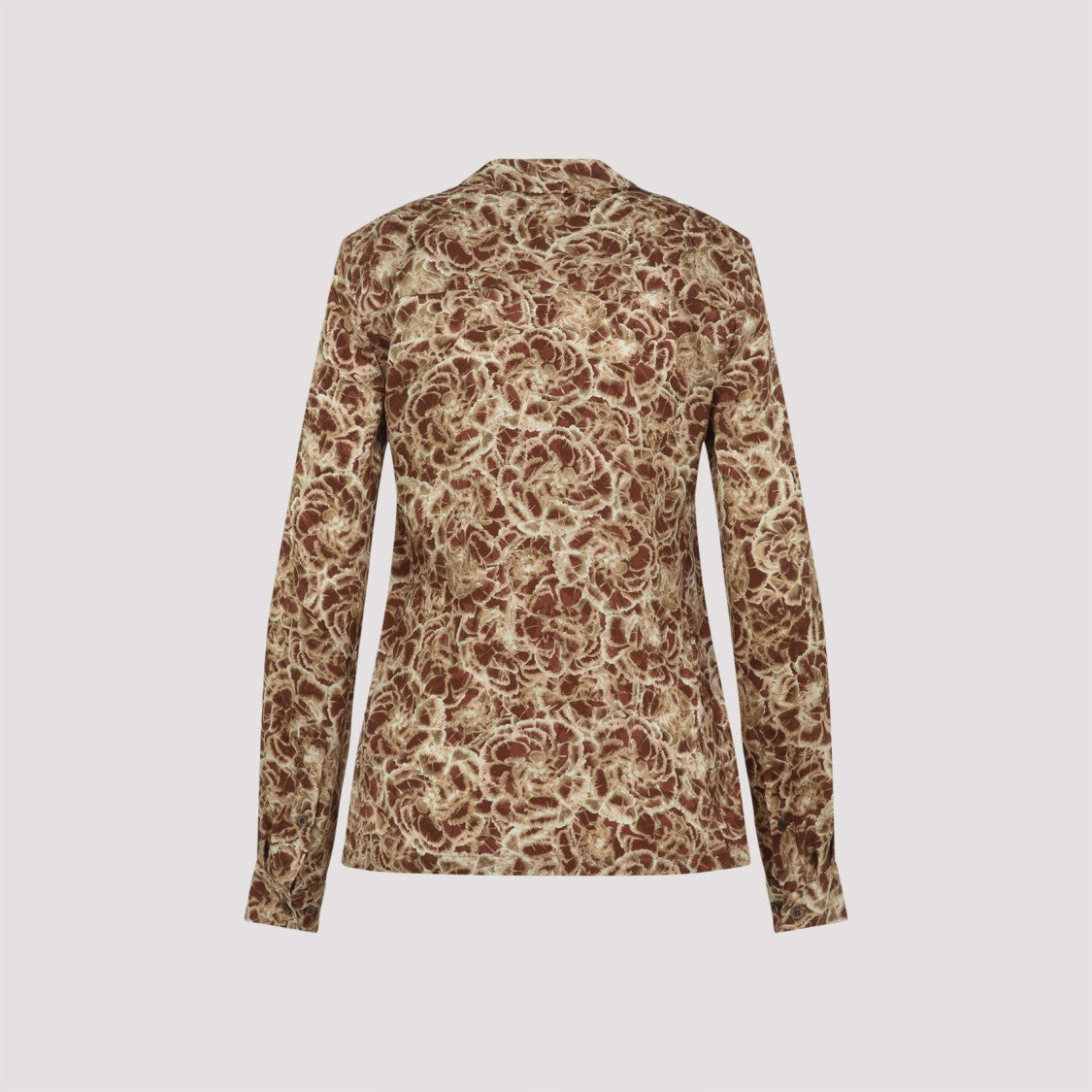 Dries Van Noten Viscose Satin Shirt With Signature Print