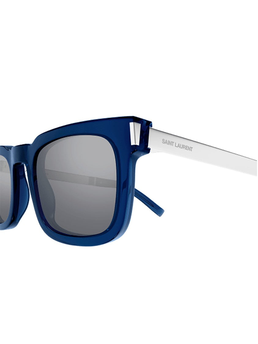 Saint Laurent Blue Sl 581 Bold Square Sunglasses