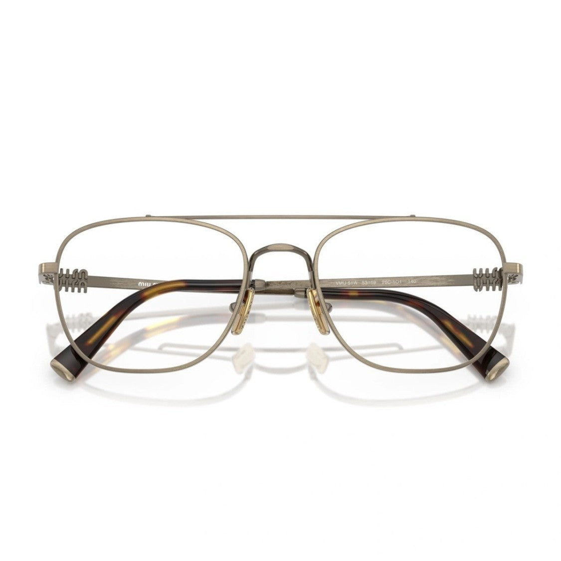 Miu Miu Old Gold 0Mu 51Wv Metal Pilot Sunglasses