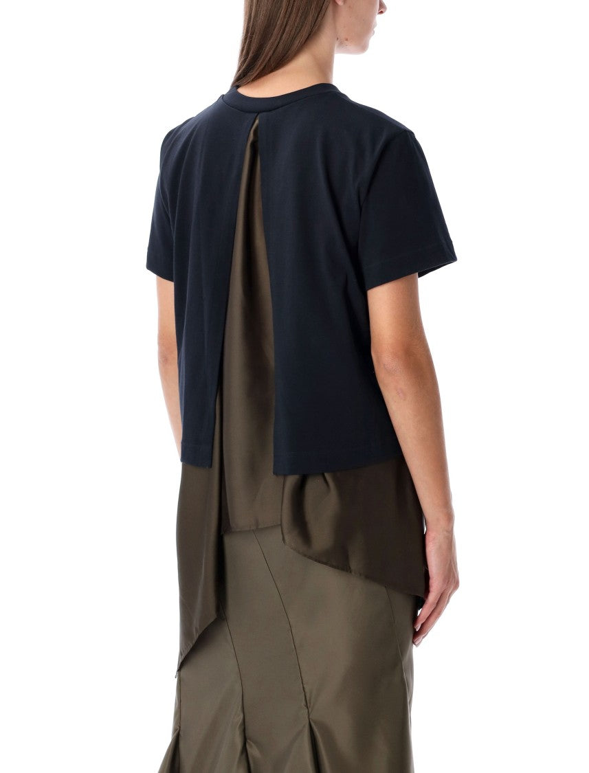 Sacai T-Shirt With Voile Back Insert