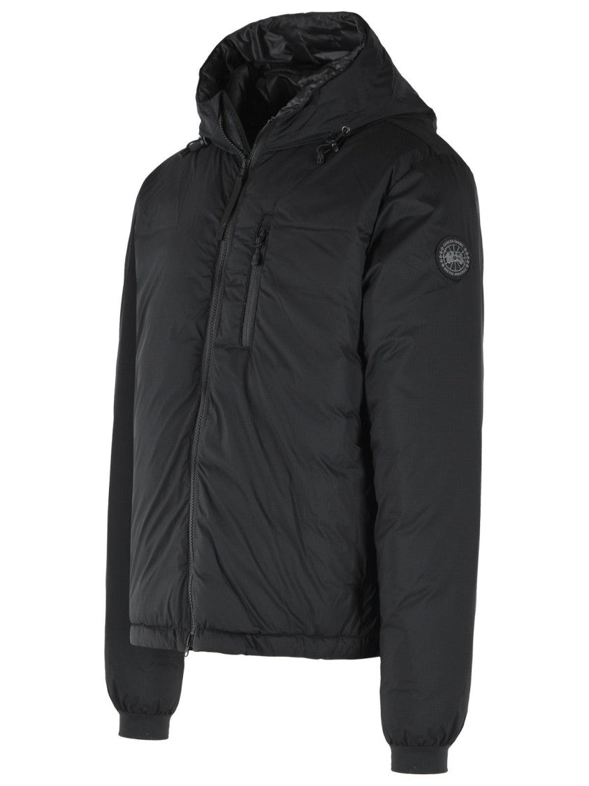 Canada Goose Hooded Down Jacket With Adjustable Features And Iconic Patch