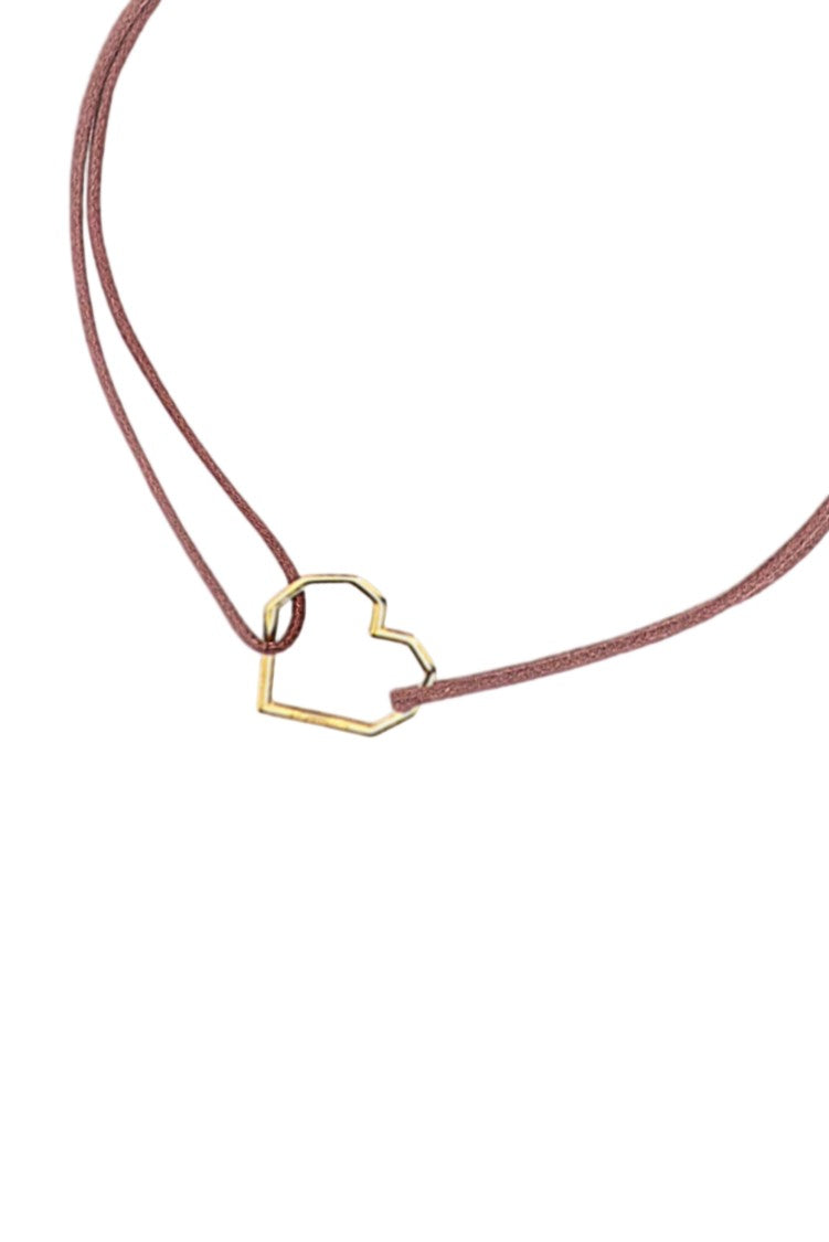 Aliita Burgundy Corazon Puro Cord Bracelet