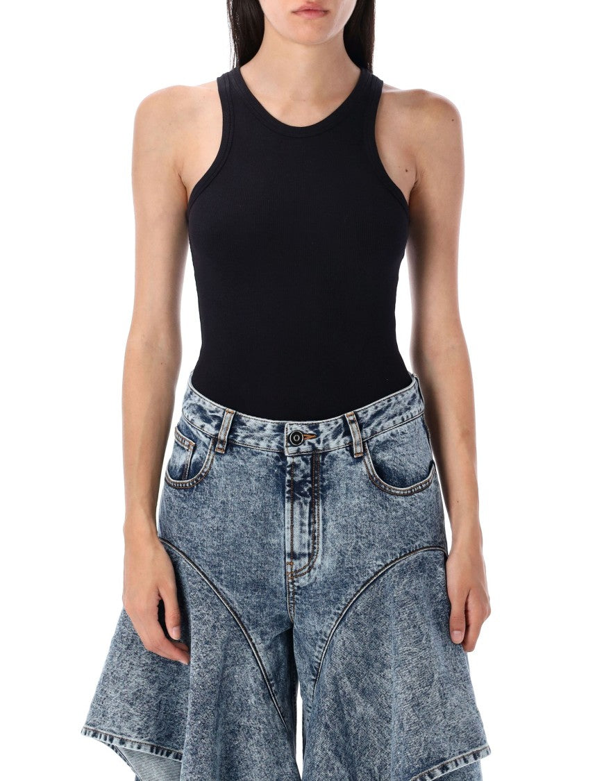 Alaïa Sculpting-Rib Jersey Bodysuit