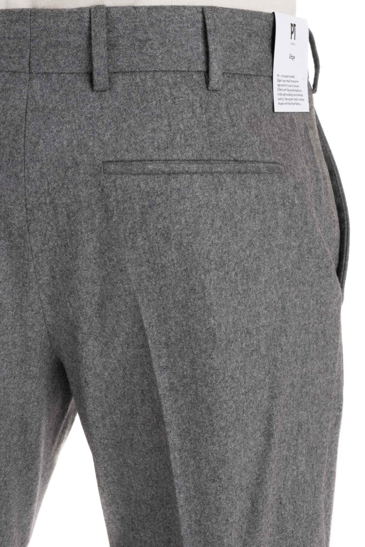 Pt Torino Flannel Wool-Cashmere Rebel Fit Trousers