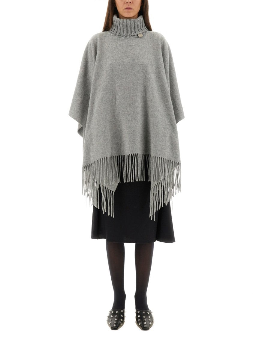 Fabiana Filippi Draped Grey Poncho