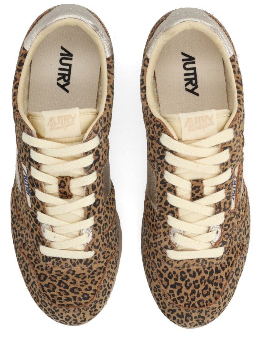 Autry Windspin Leopard Metallic Accents Sneakers