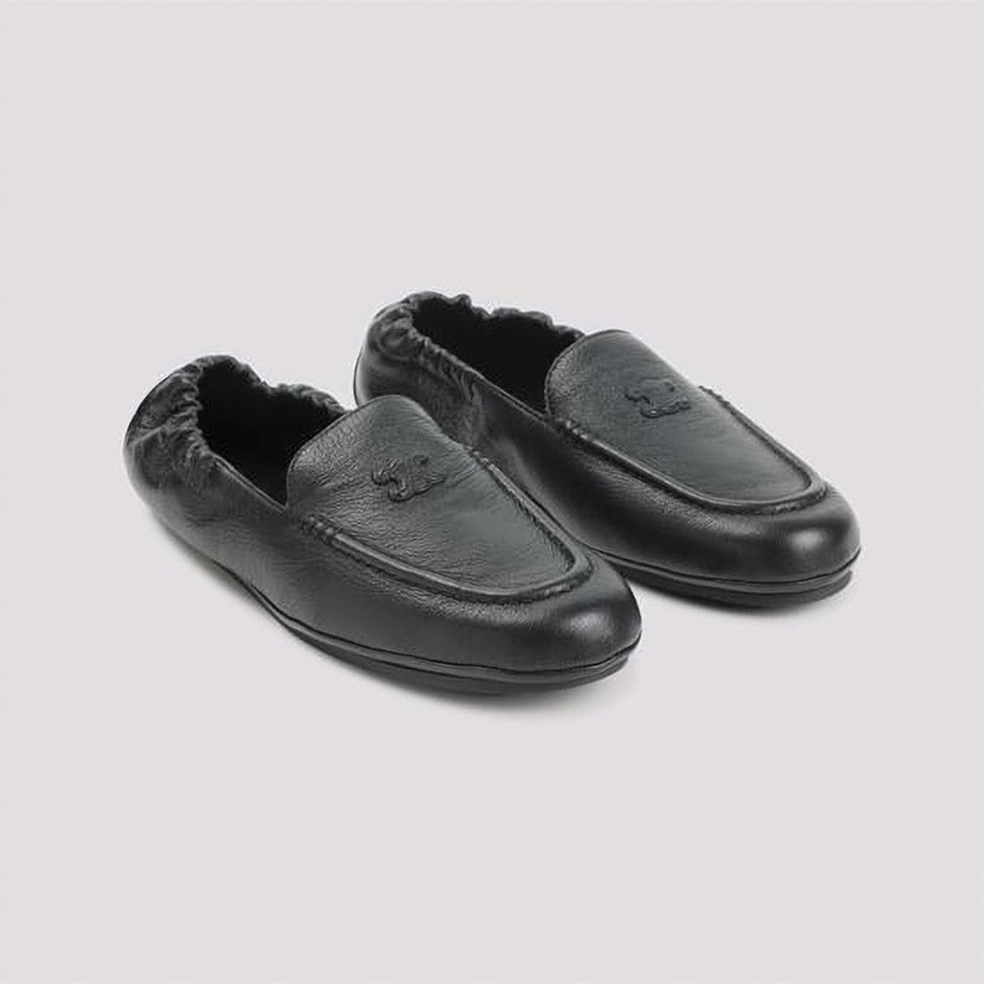 Celine Goat Leather Loafers With Rounded Toe And Elasticized Back