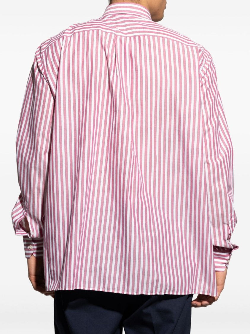 Etro Vertical Red And White Striped Shirt
