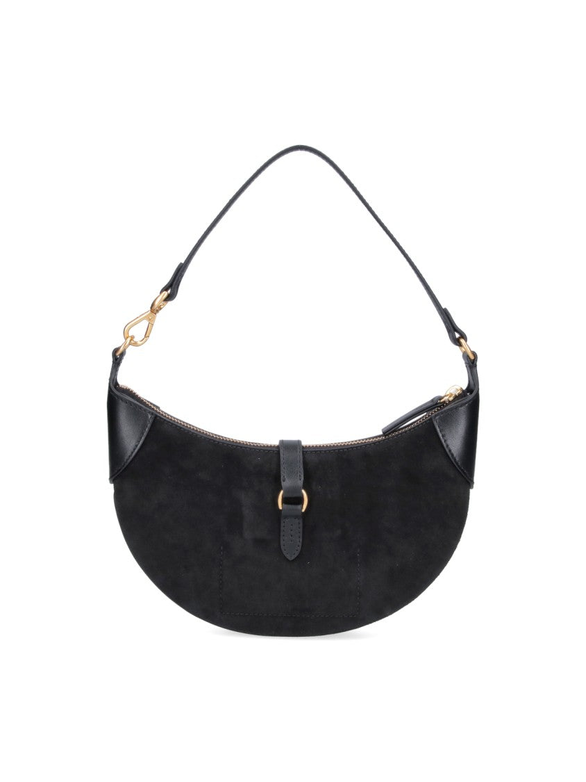 Polo Ralph Lauren Black Polo Id Vachetta Suede Bag