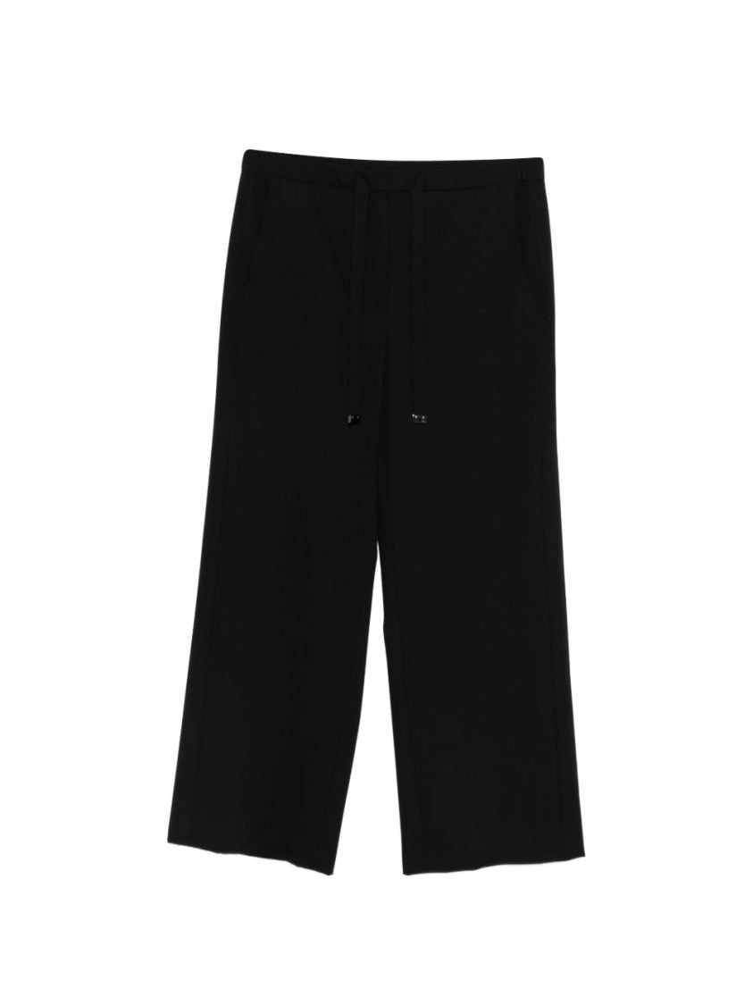 Max Mara Elasticated Waist Black Wool Pants