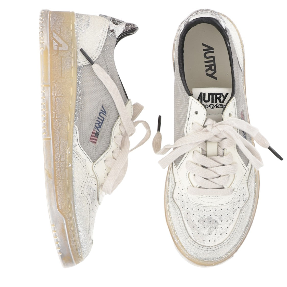 Autry Vintage-Inspired Medalist Super Sneakers With Color Block Design