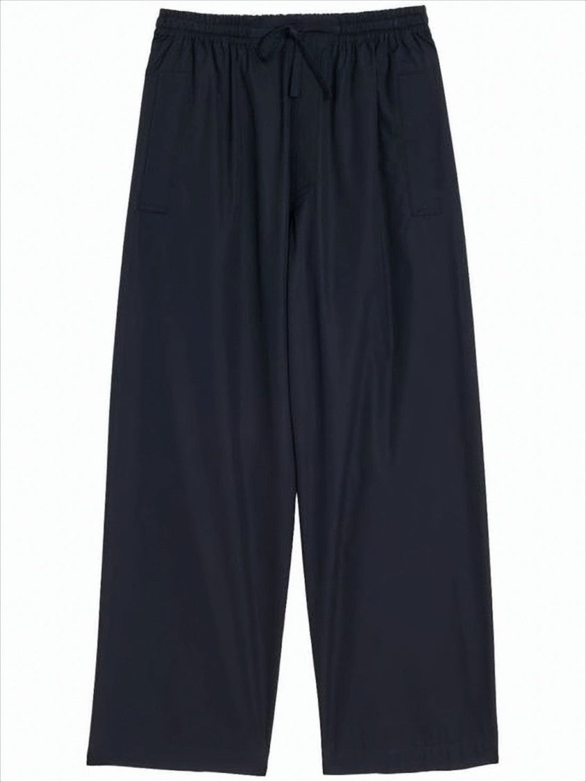 Lemaire Loose Straight-Leg Pants With Elastic Waistband And Drawstring