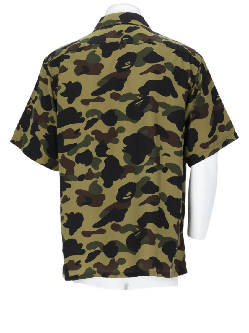 A Bathing Ape Camouflage Patch Logo Short-Sleeve Shirt