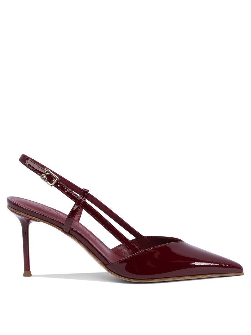 Sergio Levantesi Bordeaux Leather Heeled Shoes