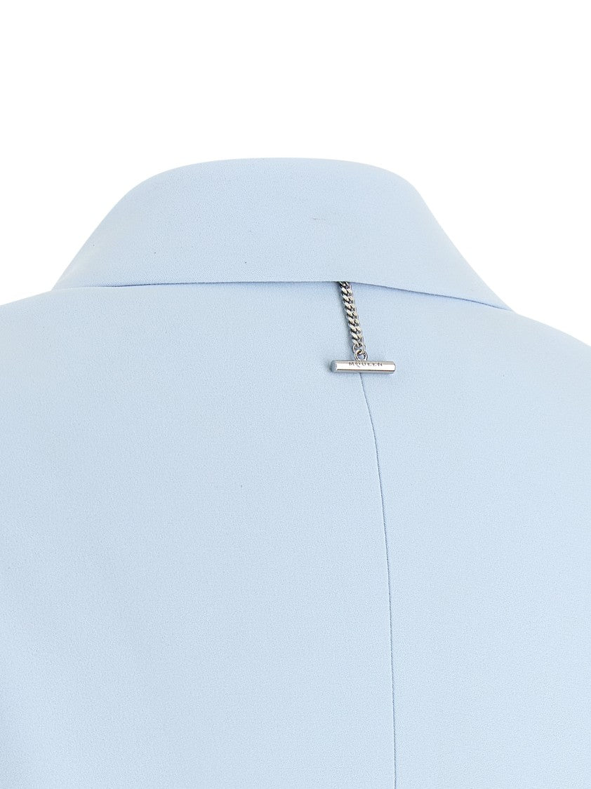 Mcqueen Single-Breasted Thin Crêpe Blazer With Structured Hourglass Silhouette