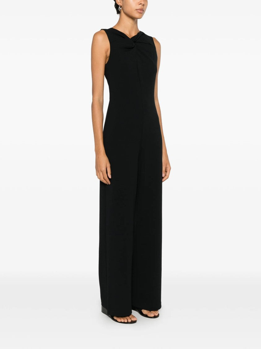 Calvin Klein Black Scuba Crepe Sleeveless Jumpsuit